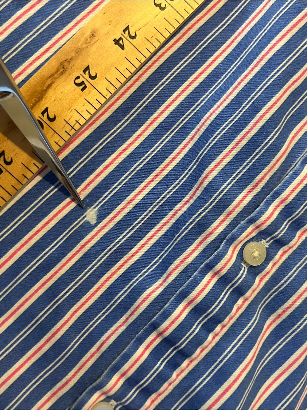 Lauren Ralph Lauren Button Up Sleep Shirt Blue Pink Stripes Women’s Size XL - Picture 7 of 11
